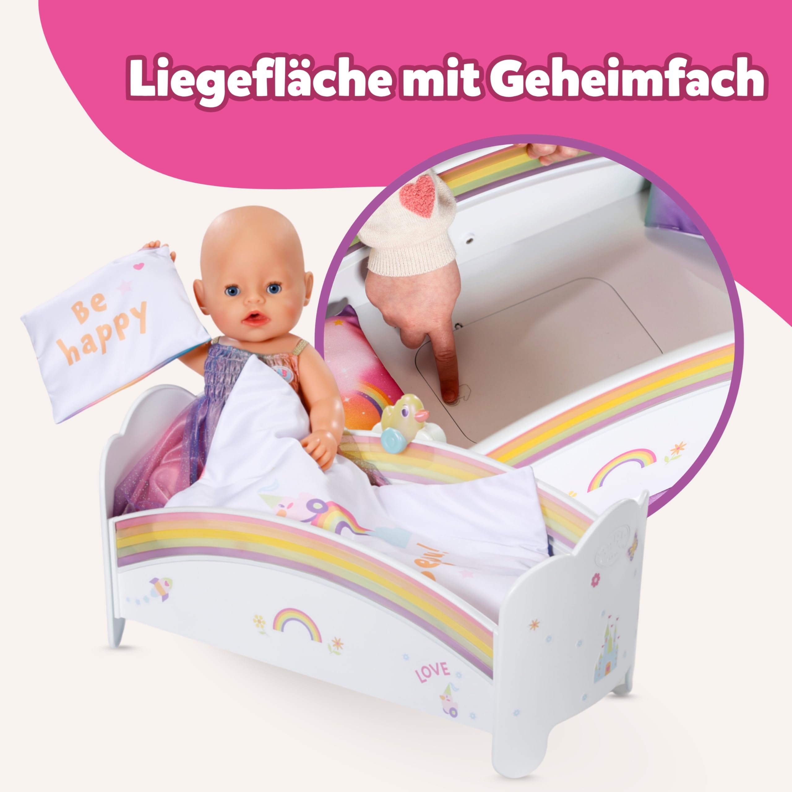 baby-born-regenbogen-bett-puppenbett-mit-licht-und-einschlafmelodie image 4