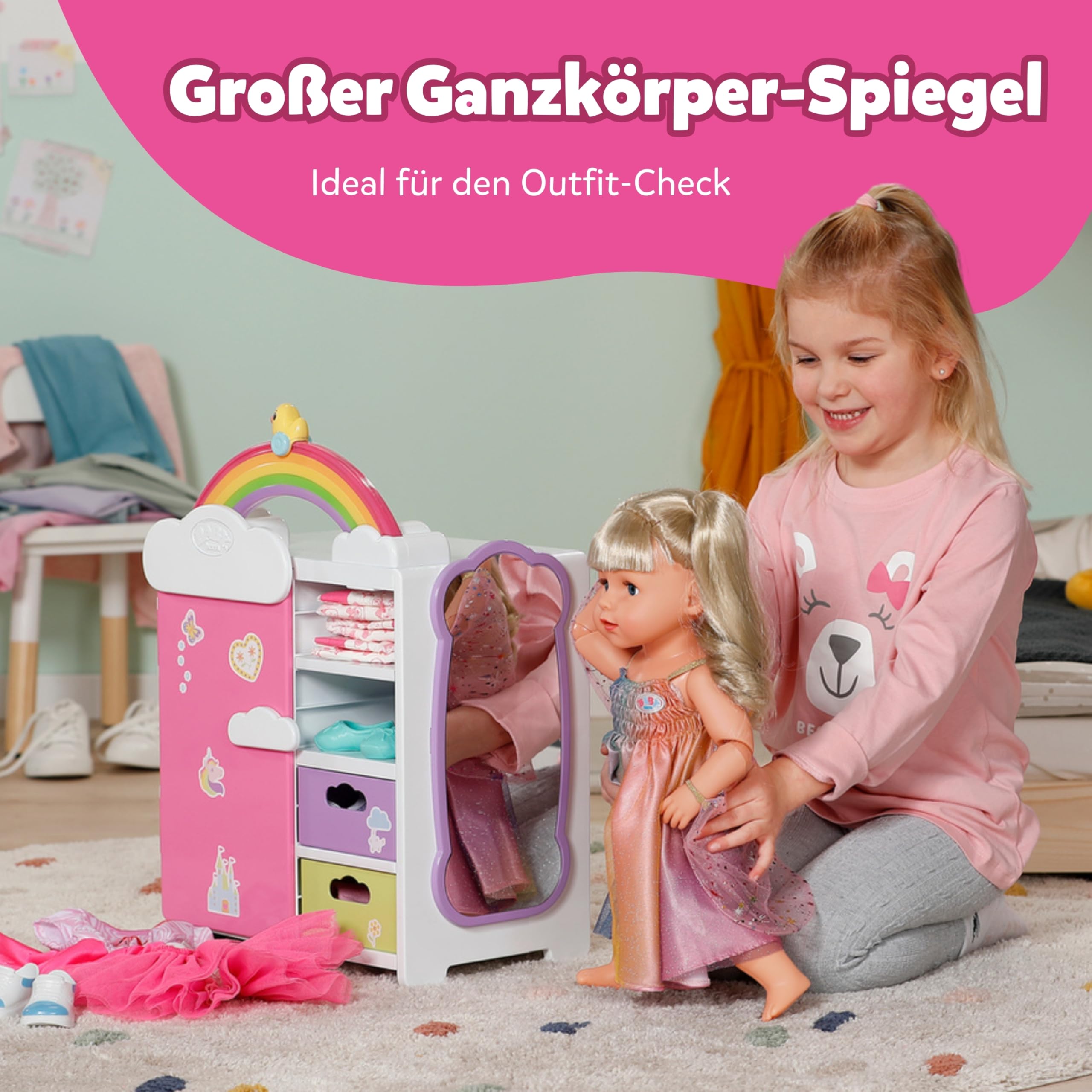 baby-born-regenbogen-kleiderschrank-mit-licht-und-sound image 5