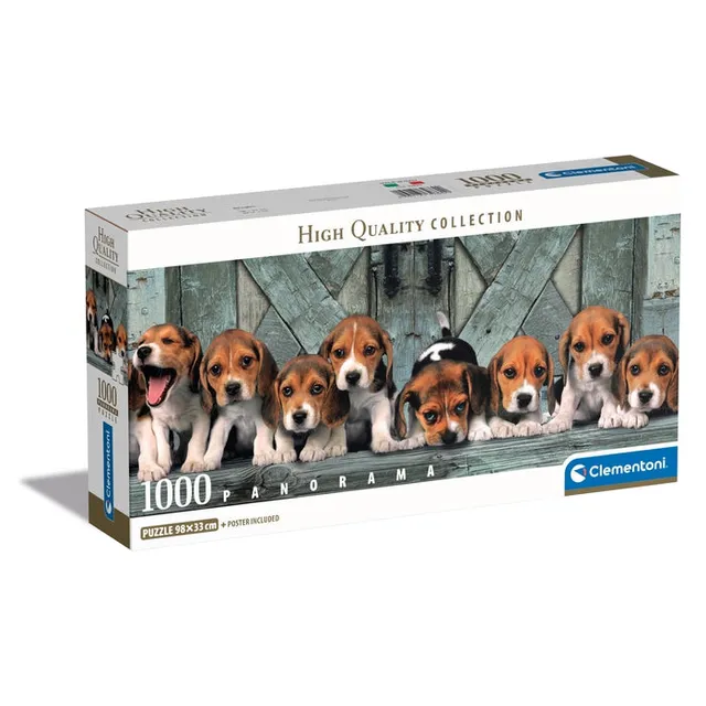clementoni-beagles-puzzle-1000-teile-98-x-33-cm-panorama image 1