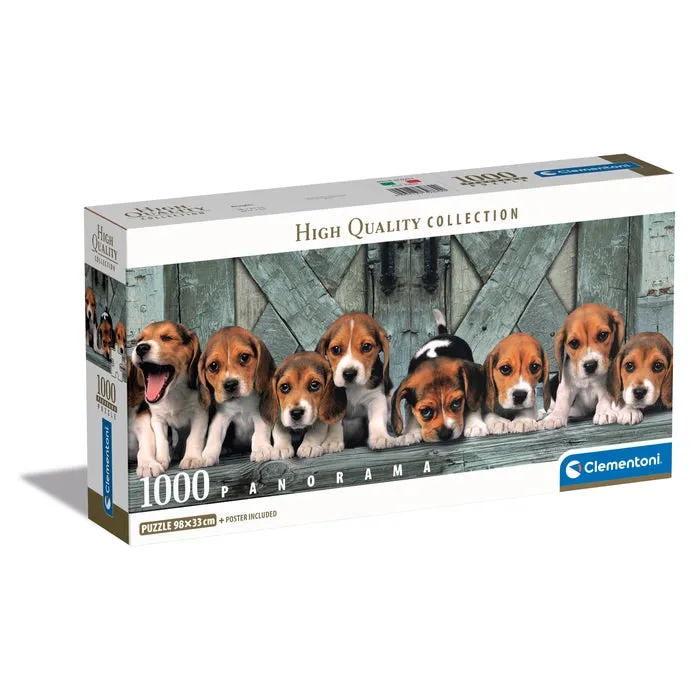 clementoni-beagles-puzzle-1000-teile-98-x-33-cm-panorama image 1