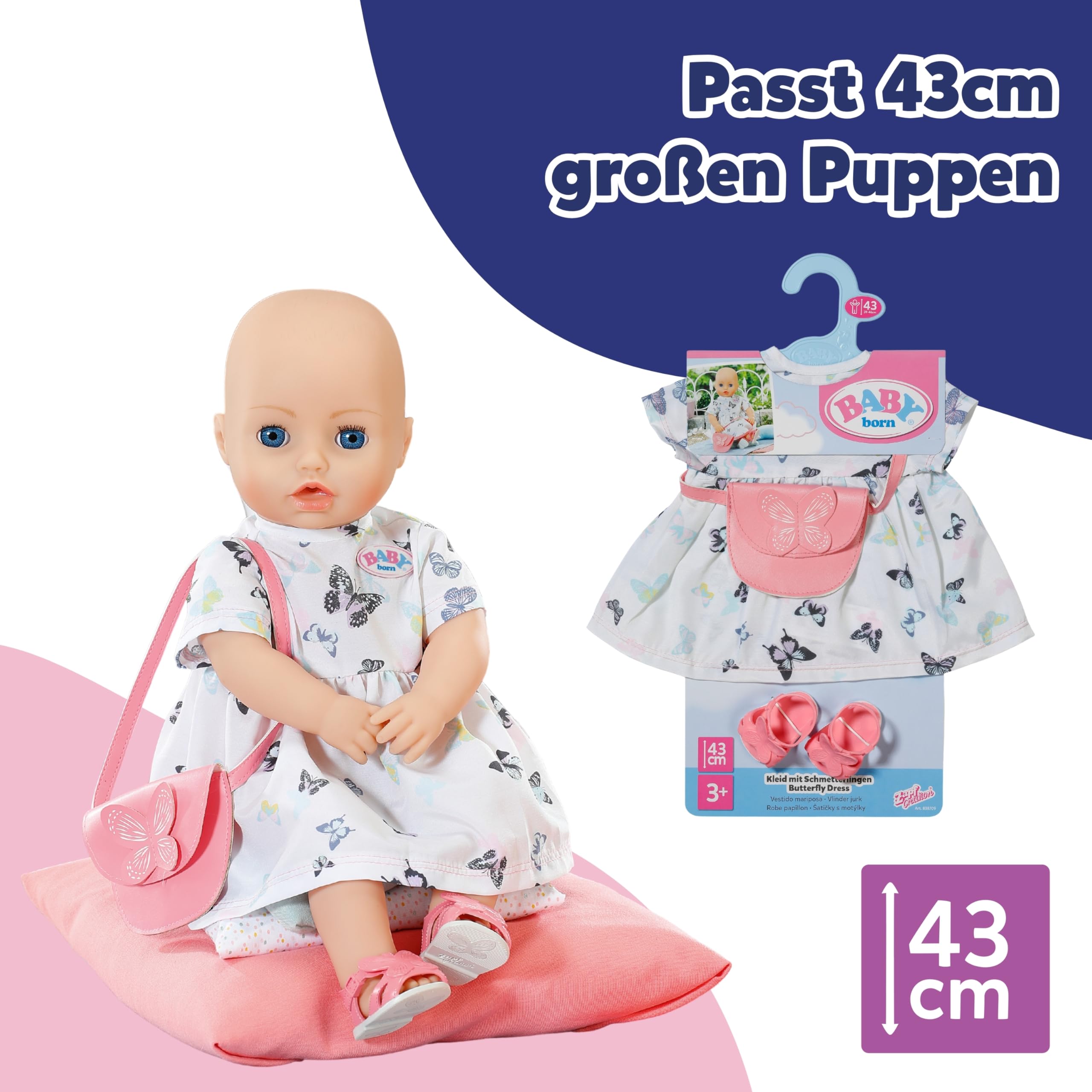 baby-born-schmetterlingskleid-puppenkleid-43-cm-mit-tasche-und-schuhen image 4