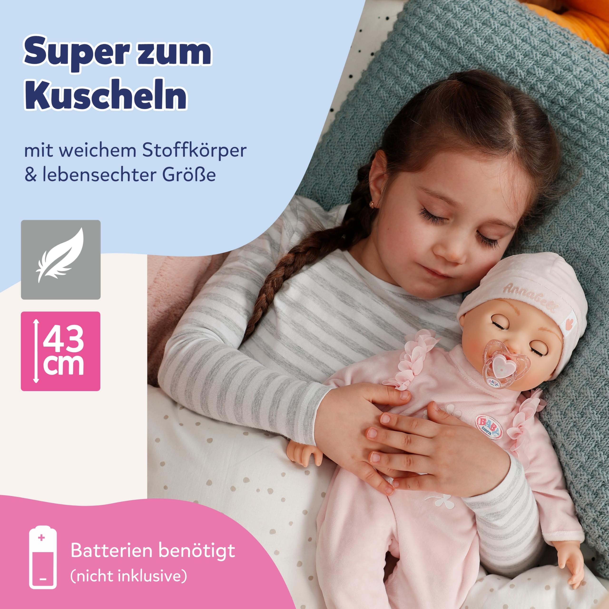 baby-born-annabell-43-cm-babypuppe-mit-sound-und-7-funktionen image 7