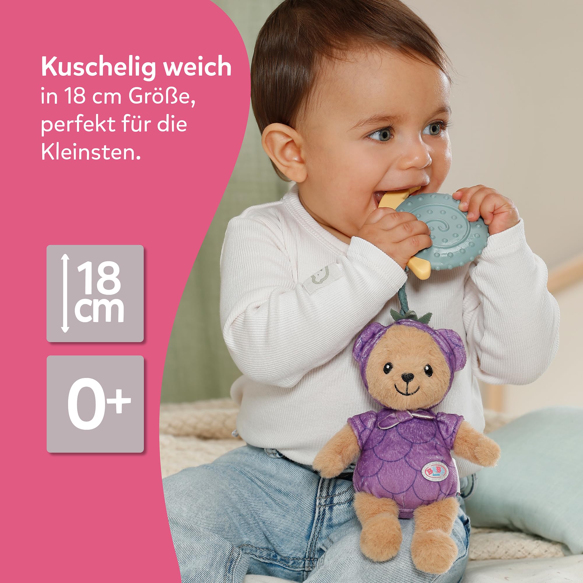 baby-born-for-babies-teddy-blaub-re-18-cm-mit-bei-ring-und-rassel image 6