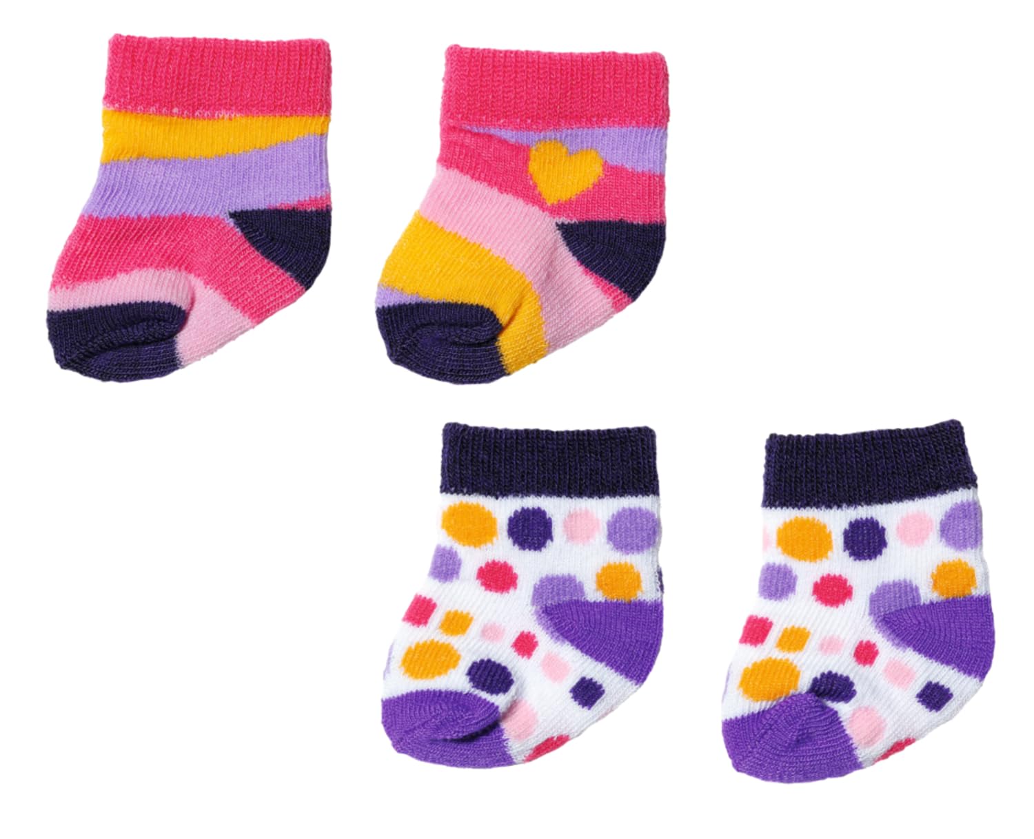 baby-born-socken-836057-f-r-43-cm-puppen-2-paar-bunte-puppens-ckchen image 2