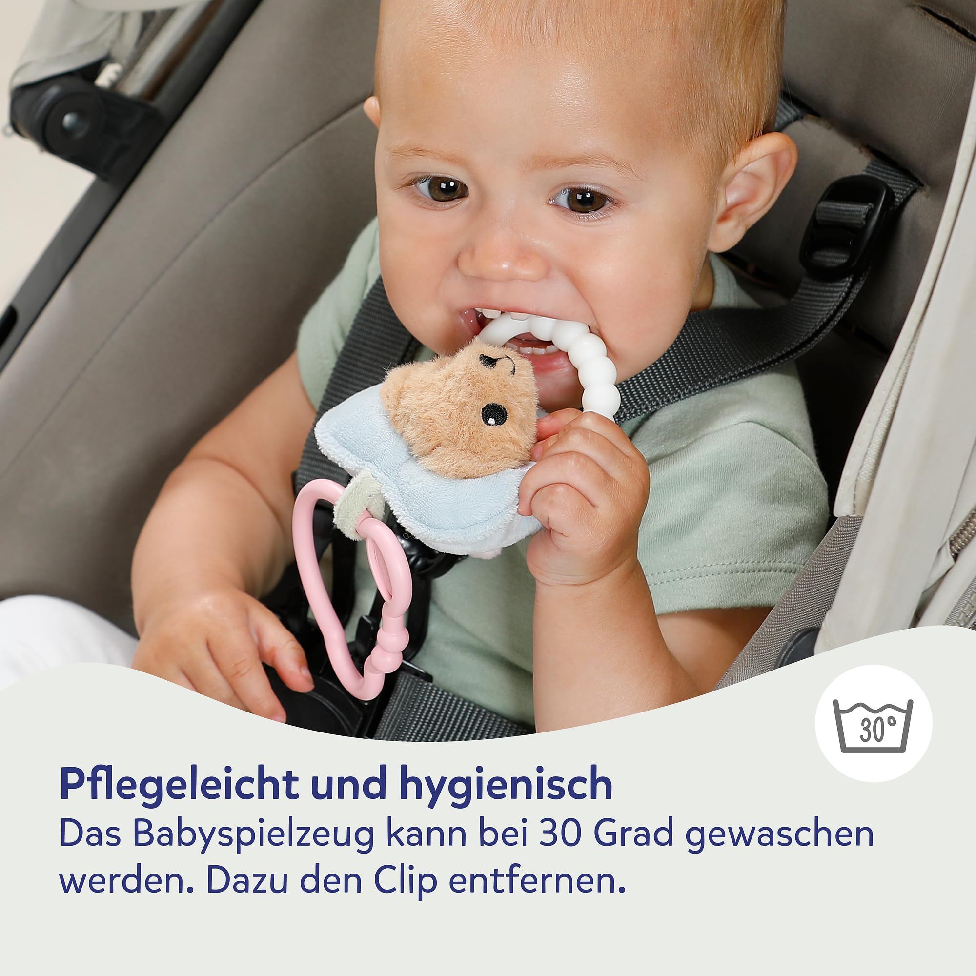 baby-born-for-babies-pl-sch-schnuller-18-cm-mit-bei-ring-und-clip image 6