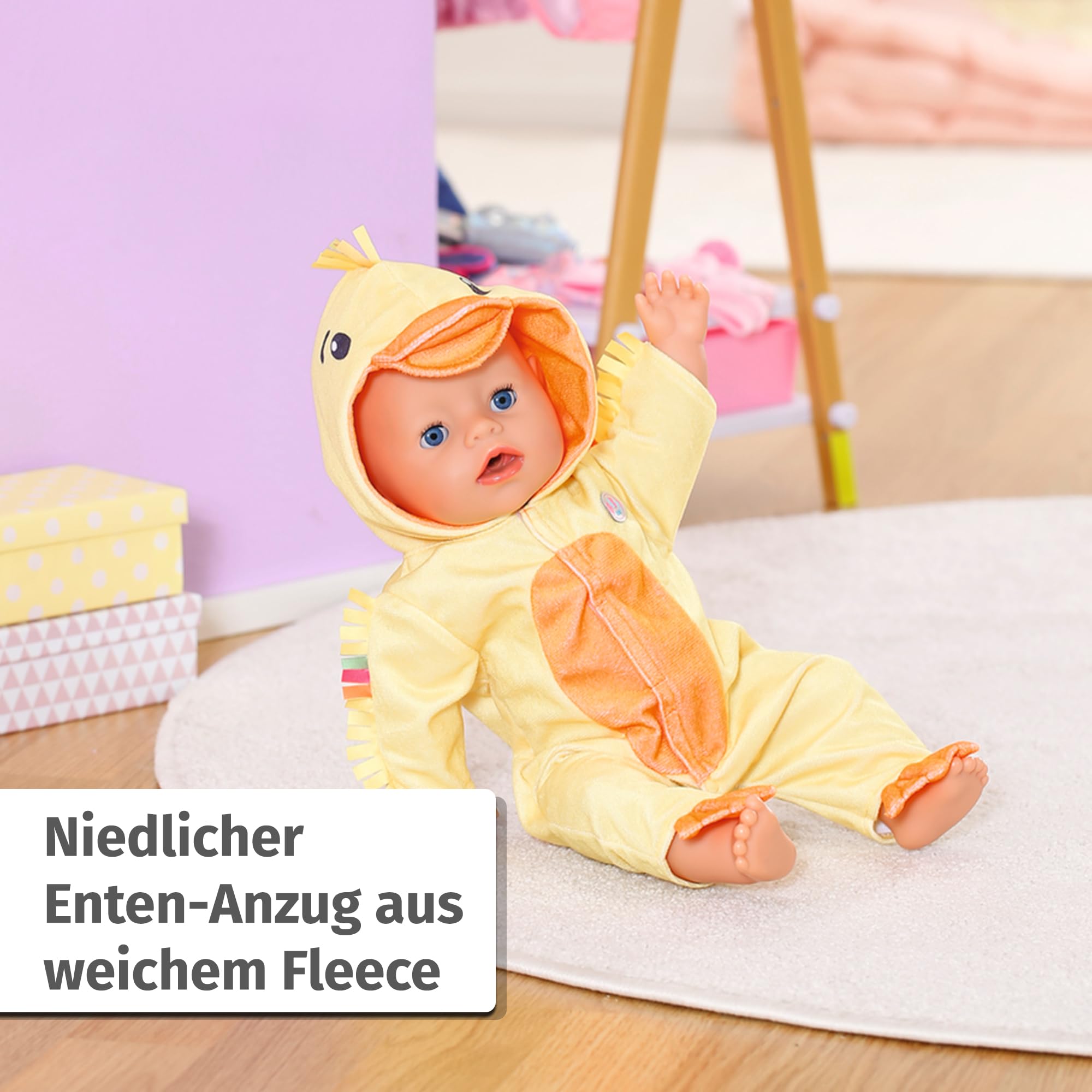 baby-born-teddy-nachtstrampler-enten-onesie-aus-fleece-f-r-43-cm-puppen image 2