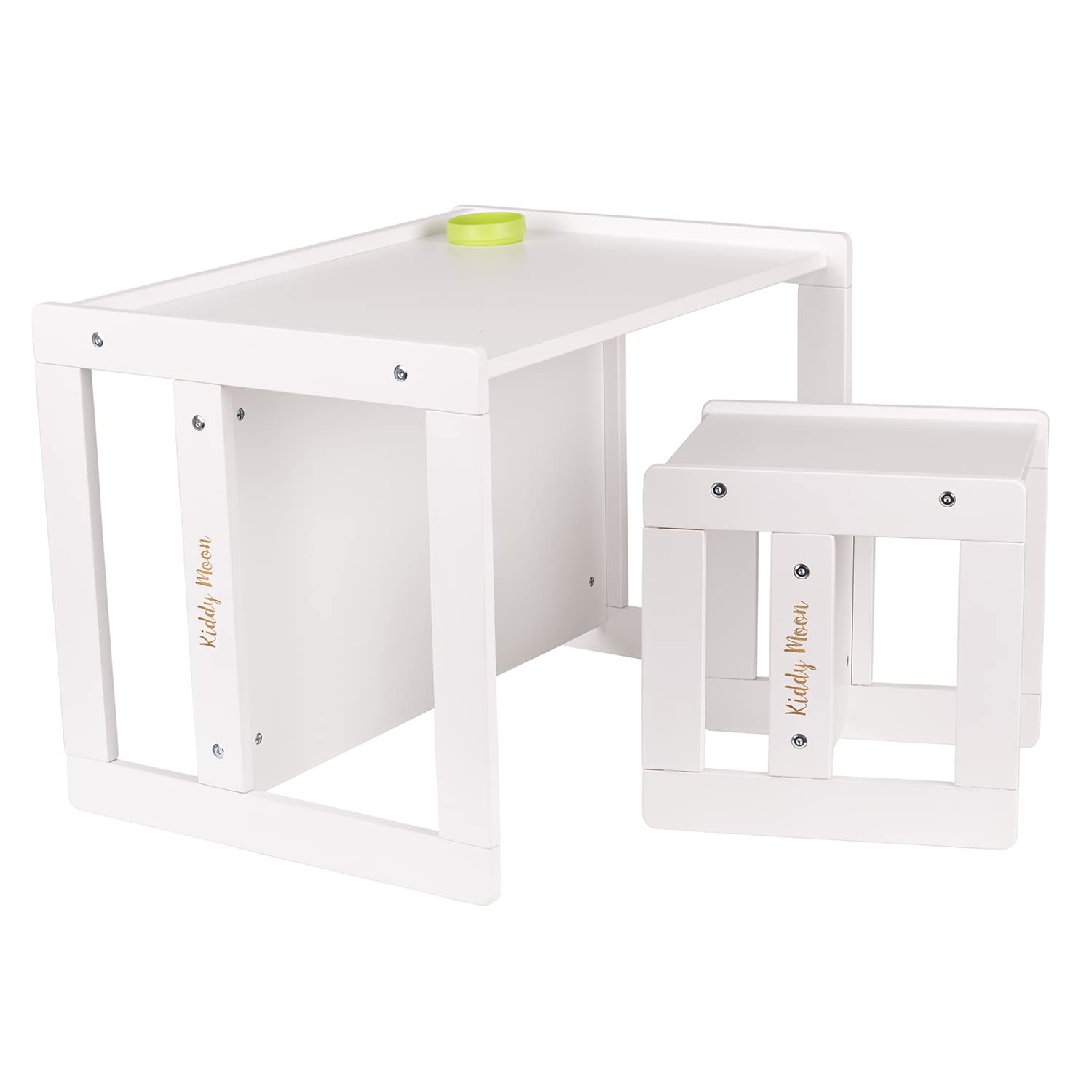 kiddymoon-kindertisch-mit-stuhl-2-in-1-wei image 8