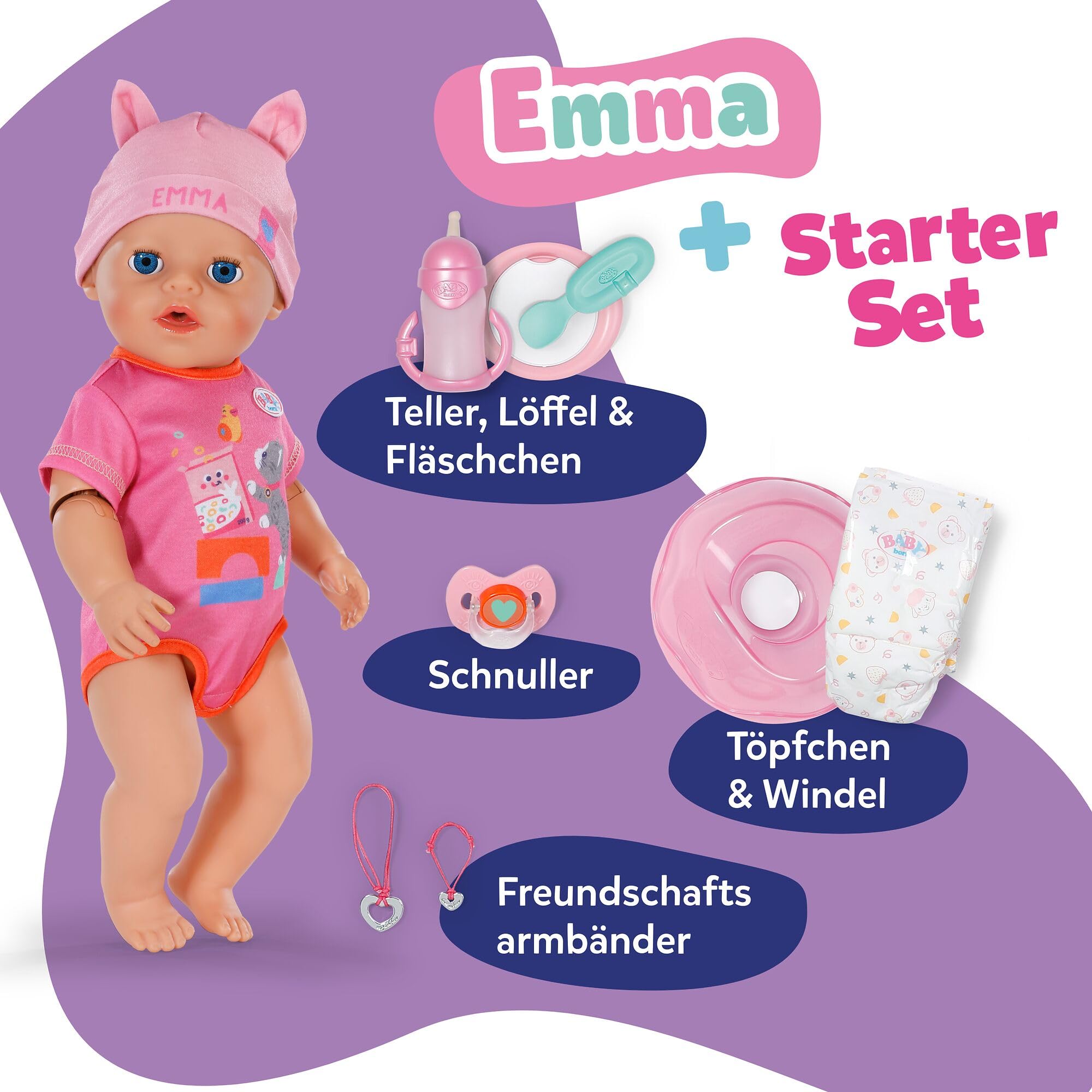baby-born-emma-43-cm-funktionspuppe-mit-click-play-und-10-funktionen image 2
