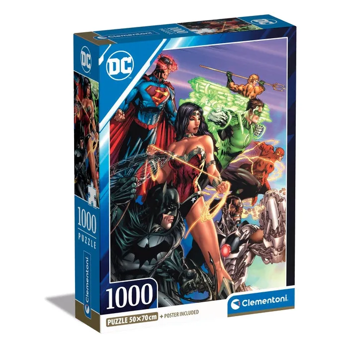 clementoni-dc-comics-puzzle-1000-teile-panorama-70-x-50-cm image 1