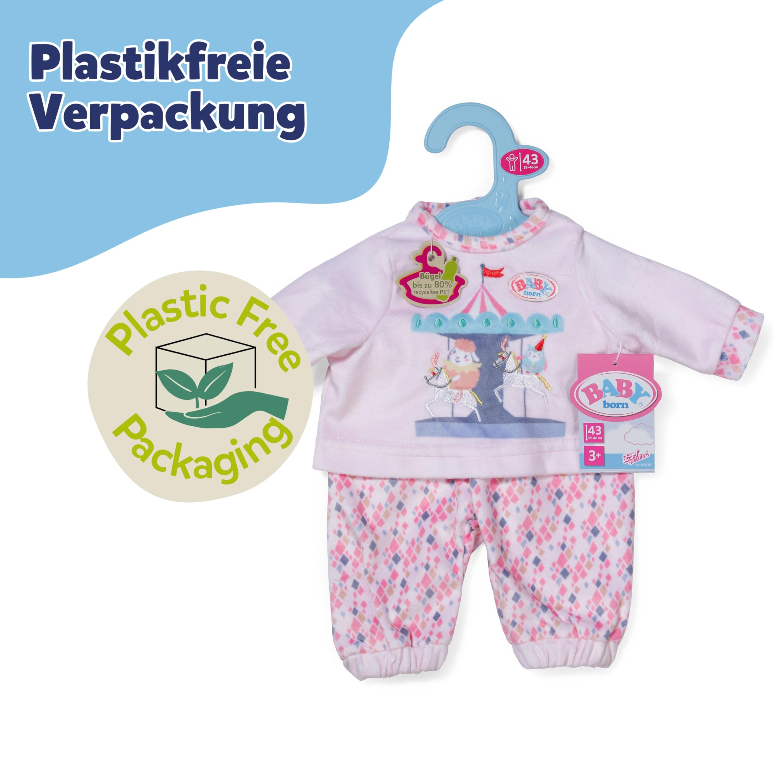 baby-born-pyjama-mit-shirt-und-leggings-puppen-schlafanzug-f-r-43-cm-puppen image 5
