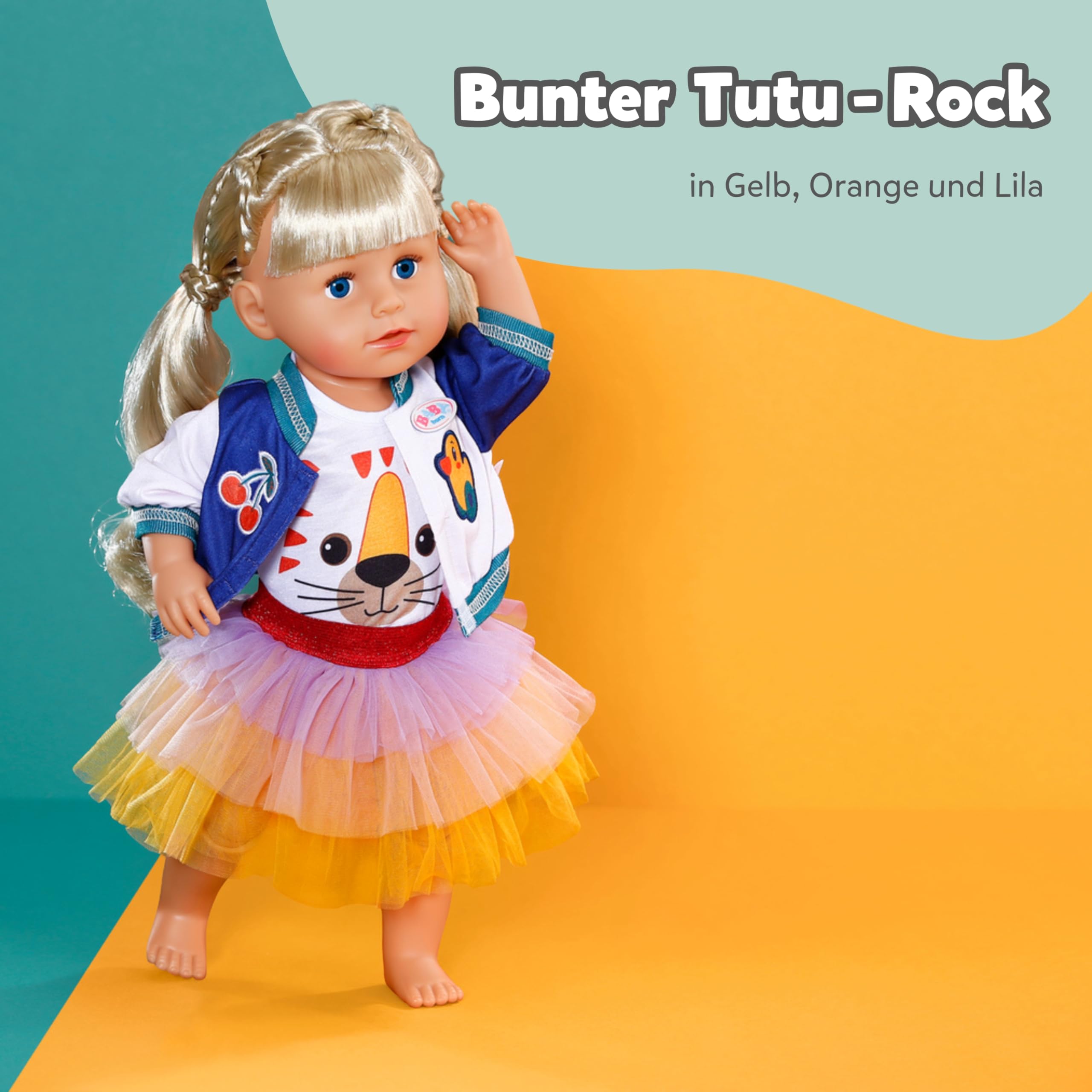 baby-born-tutu-outfit-f-r-43-cm-puppen-mit-t-llrock-und-jacke image 3