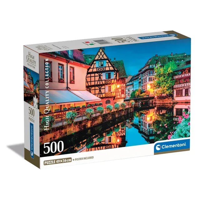 clementoni-strasbourg-old-town-puzzle-500-teile-49-x-36-cm-city-puzzle image 1