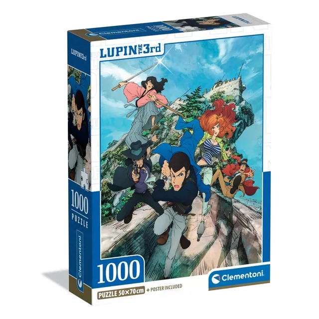 clementoni-lupin-iii-puzzle-1000-teile-70x50-cm-erwachsenenpuzzle image 1