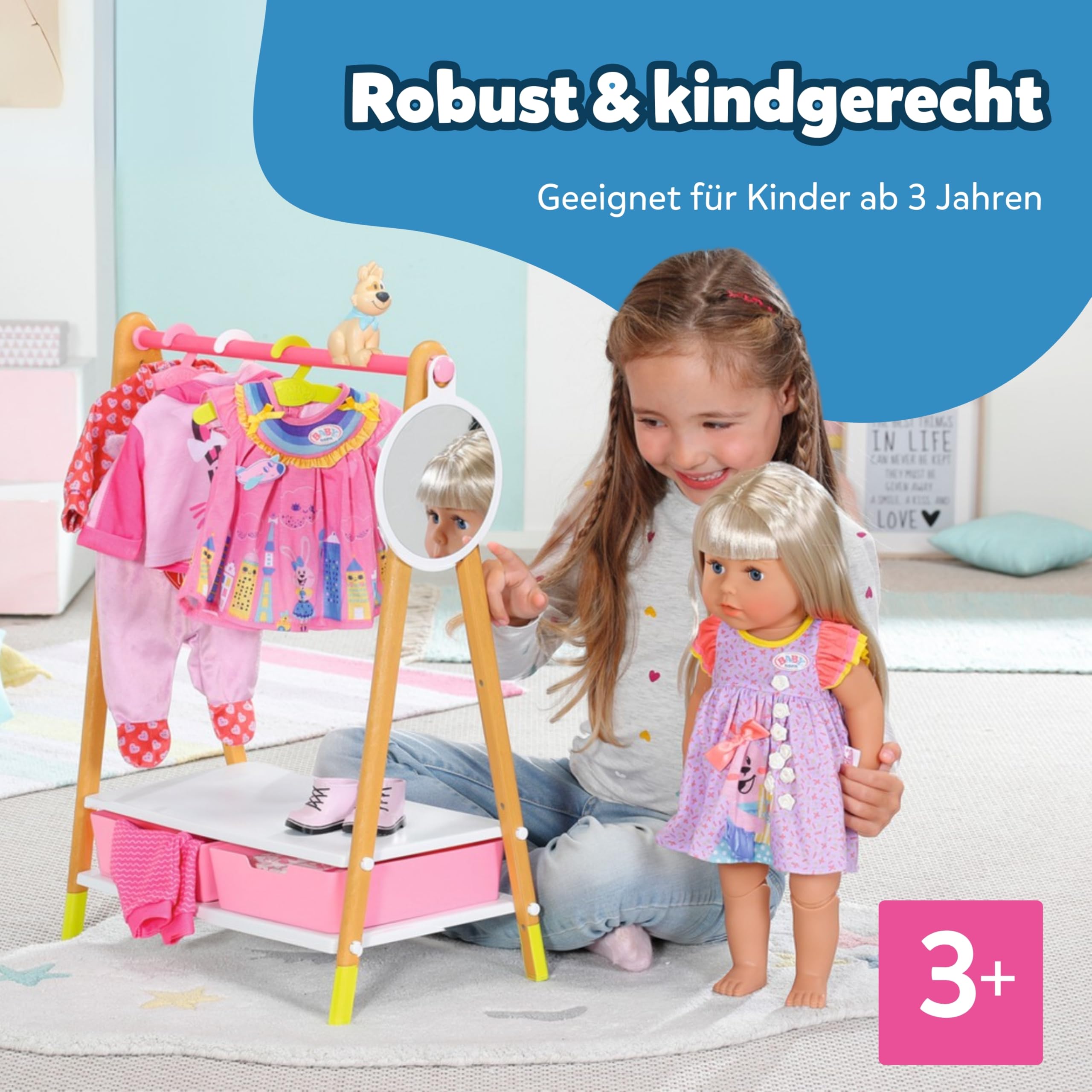 baby-born-kleiderstange-mit-spiegel-f-r-36-cm-und-43-cm-puppenkleidung image 6