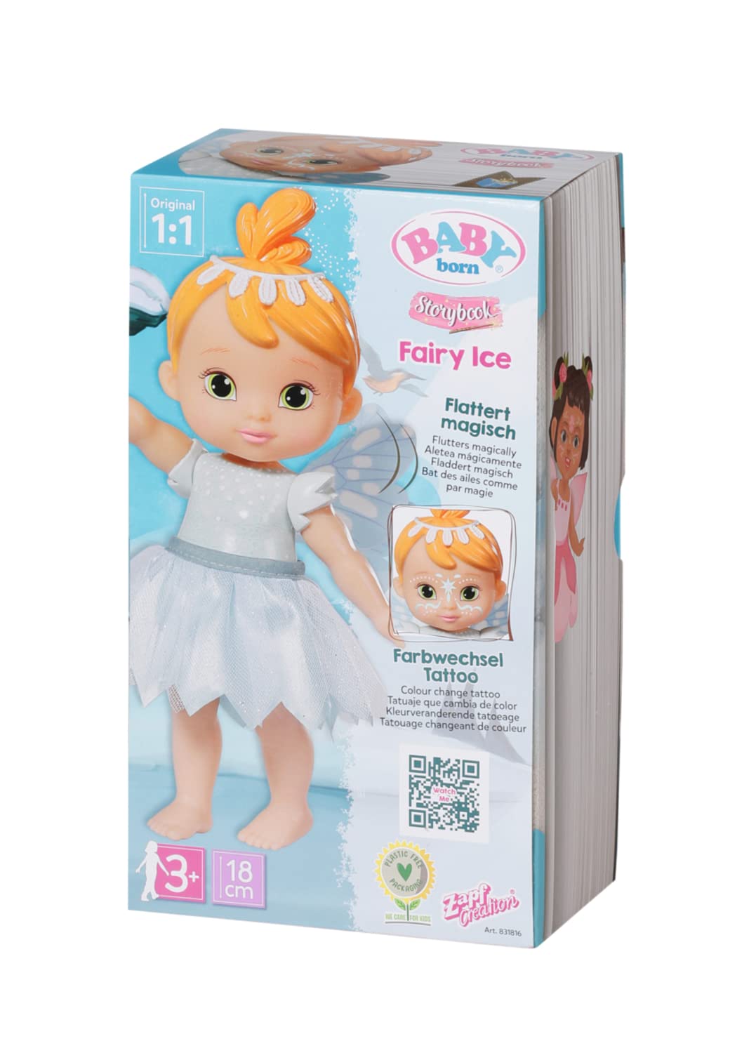 baby-born-storybook-fairy-ice-18-cm-feen-puppe-mit-fl-geln-zauberstab-und-bilder image 7
