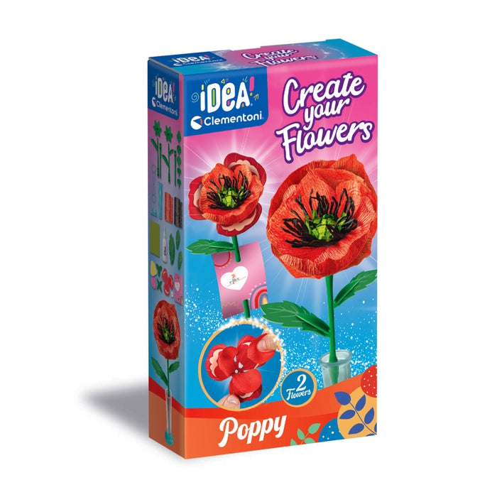 clementoni-deine-blumen-kreationen-mohnblume-bastelset image 1