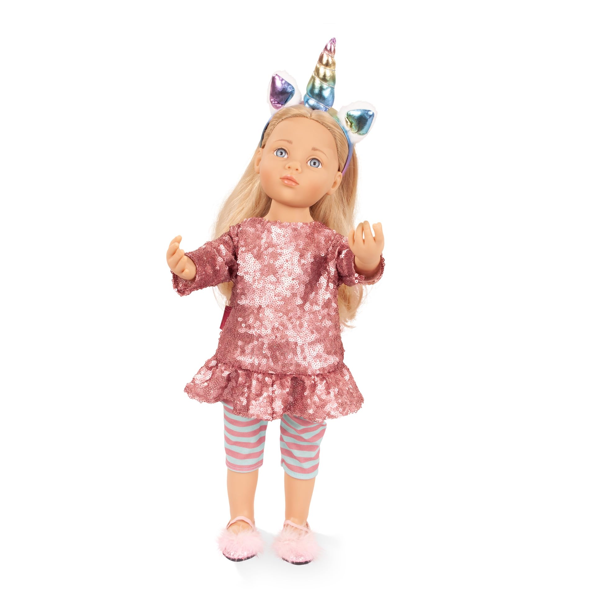g-tz-happy-kidz-anna-einhorn-puppe-50-cm-multigelenk-stehpuppe-6-teilig image 3