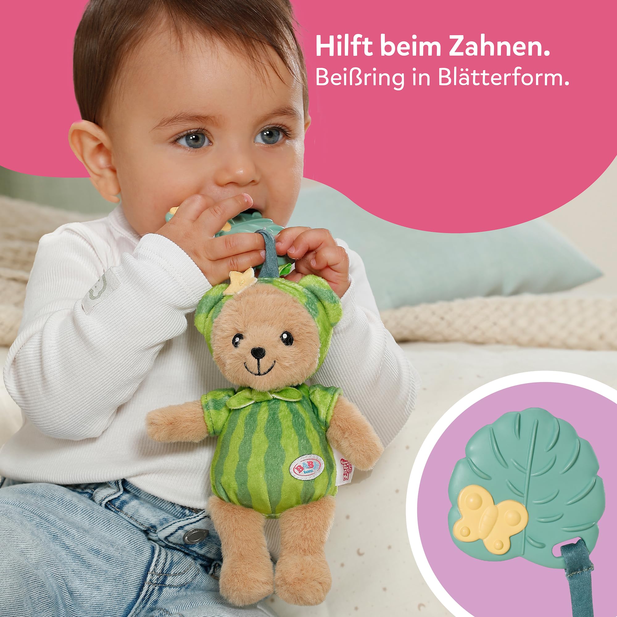 baby-born-for-babies-teddy-stachelb-re-18-cm-mit-bei-ring-und-rassel image 3