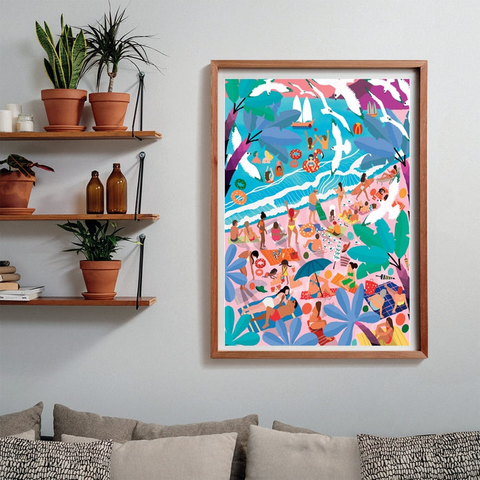 clementoni-sunday-at-the-beach-puzzle-1000-teile-k-nstlerische-illustration image 3
