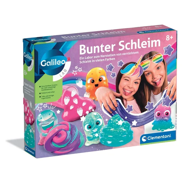 clementoni-galileo-fun-bunter-schleim-experimentierkasten-schleim-labor image 1