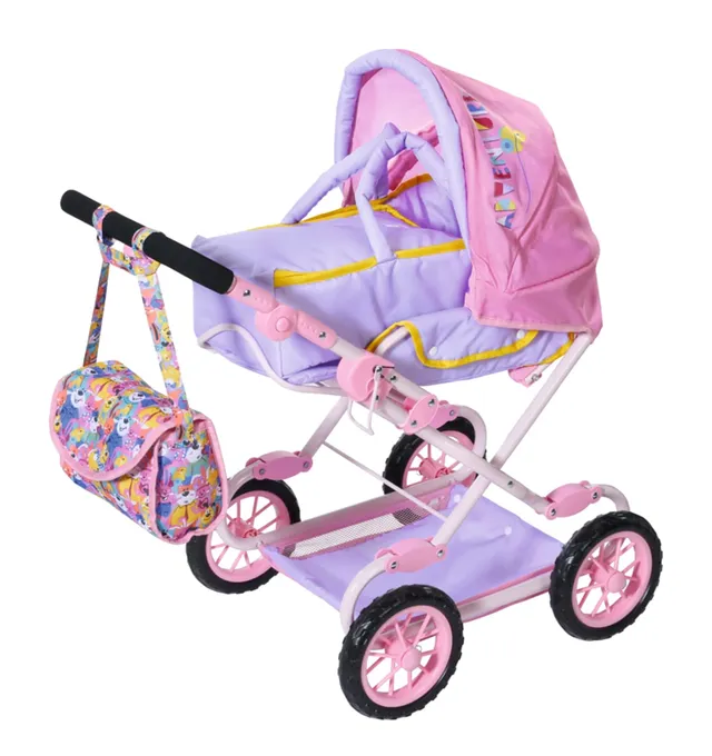 baby-born-deluxe-pram-puppenwagen-mit-verstellbarem-griff-und-wickeltasche-f-r-3 image 1