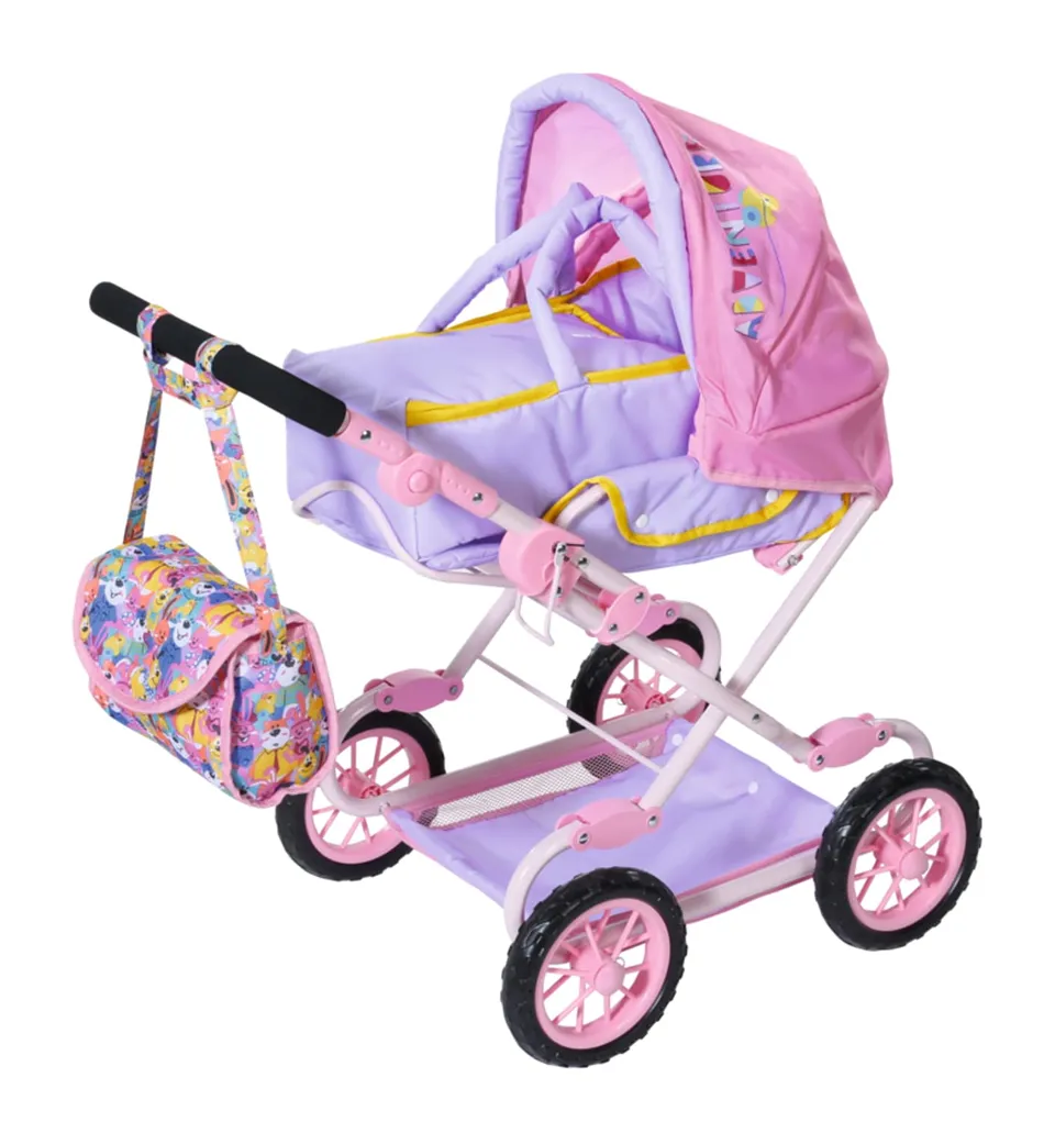 baby-born-deluxe-pram-puppenwagen-mit-verstellbarem-griff-und-wickeltasche-f-r-3 image 1