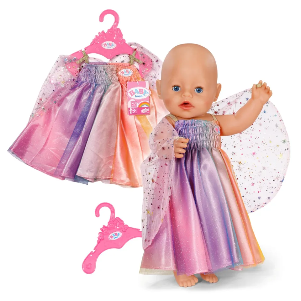 baby-born-regenbogen-kleid-mit-fl-geln-f-r-43-cm-puppen image 1