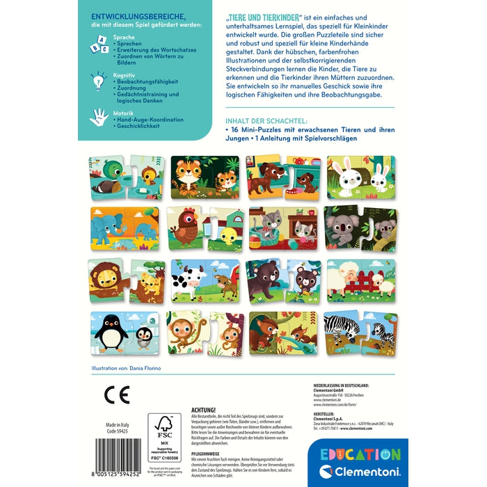 clementoni-tiere-und-tierkinder-assoziationsspiel-puzzle-ab-1-3-jahre image 6