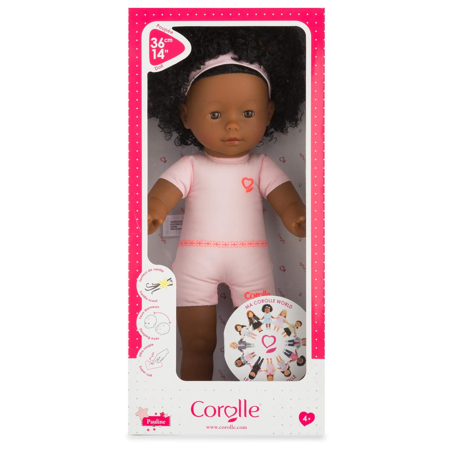corolle-macorolle-pauline-36cm-ankleidepuppe-mit-krausem-schwarzem-haar-und-vani image 3