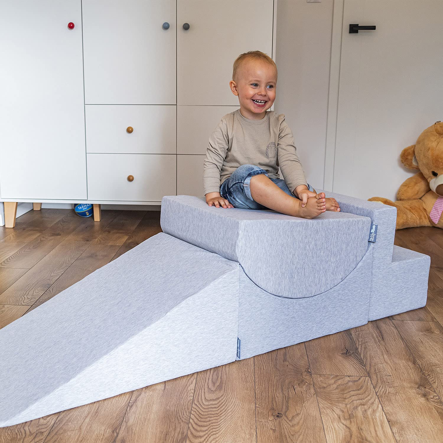 kiddymoon-schaumstoff-spielplatz-mit-rundem-b-llebad-200-b-lle-7-cm-hellgrau-bun image 7