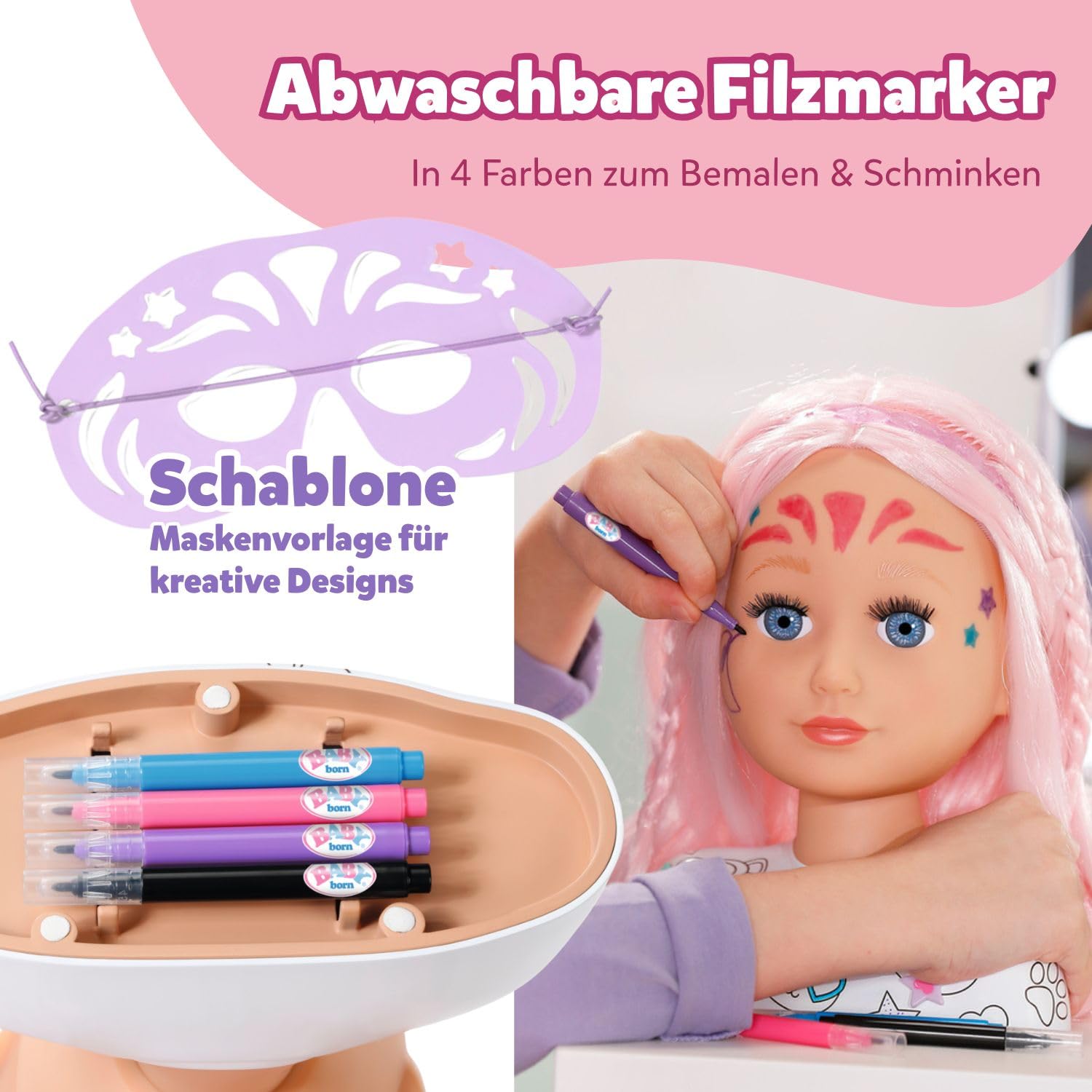 baby-born-stylingkopf-kreativ-schmink-und-frisierkopf-mit-zubeh-r image 3