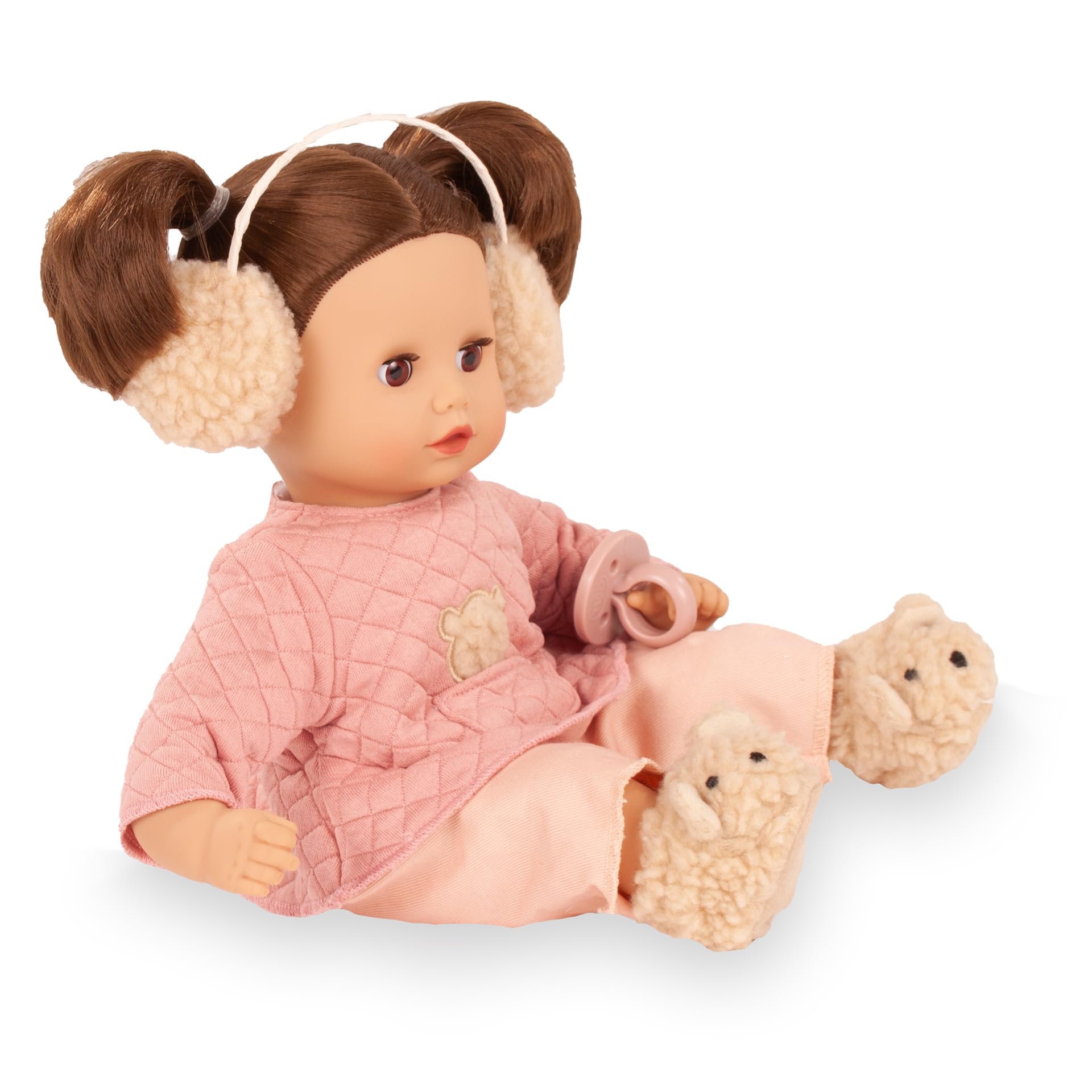g-tz-muffin-b-rig-puppe-33-cm-babypuppe-braune-schlafaugen-b-ren-set image 3