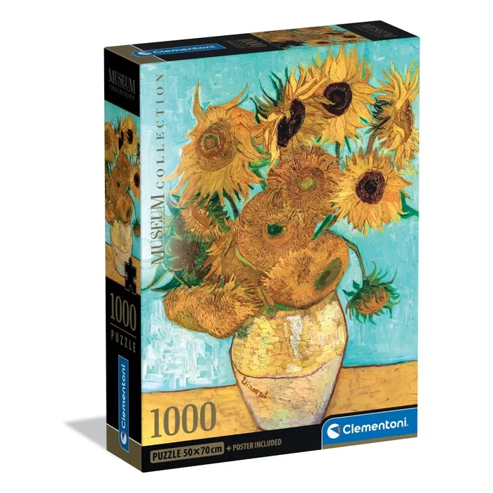 clementoni-puzzle-sunflowers-1000-teile-70-x-50-cm image 1