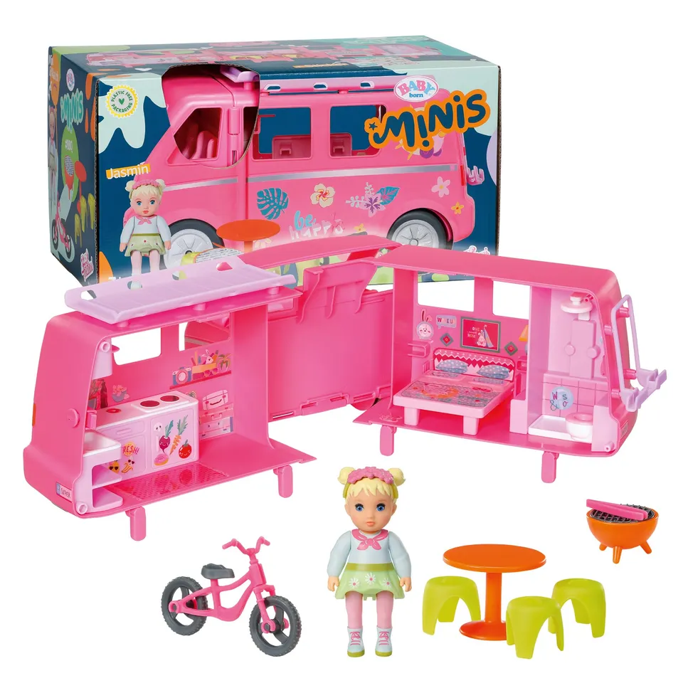 baby-born-minis-campervan-mit-puppe-jasmin-aufklappbar-mit-zubeh-r image 1