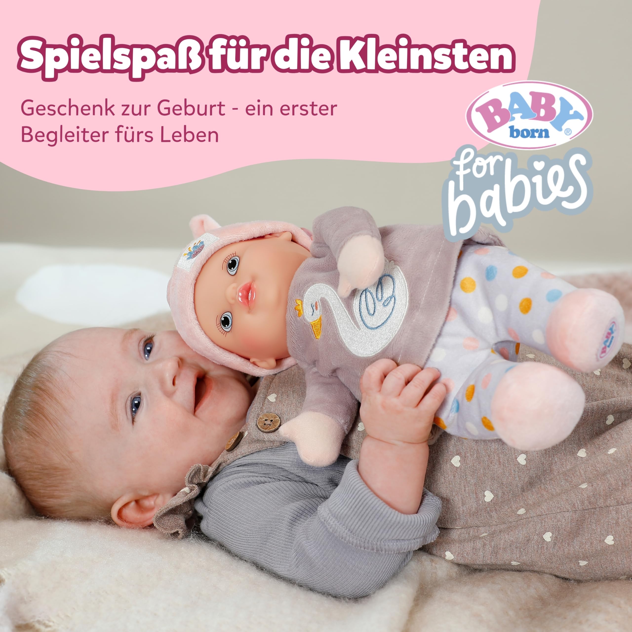 baby-born-for-babies-sweetie-mauve-30-cm-stoffpuppe-mit-rassel image 2