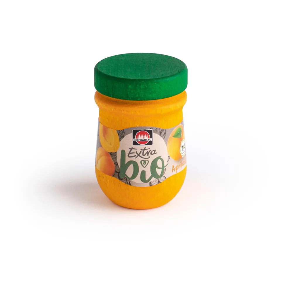 erzi-19092-marmelade-schwartau-aprikose-aus-holz-kaufladenspielzeug image 1