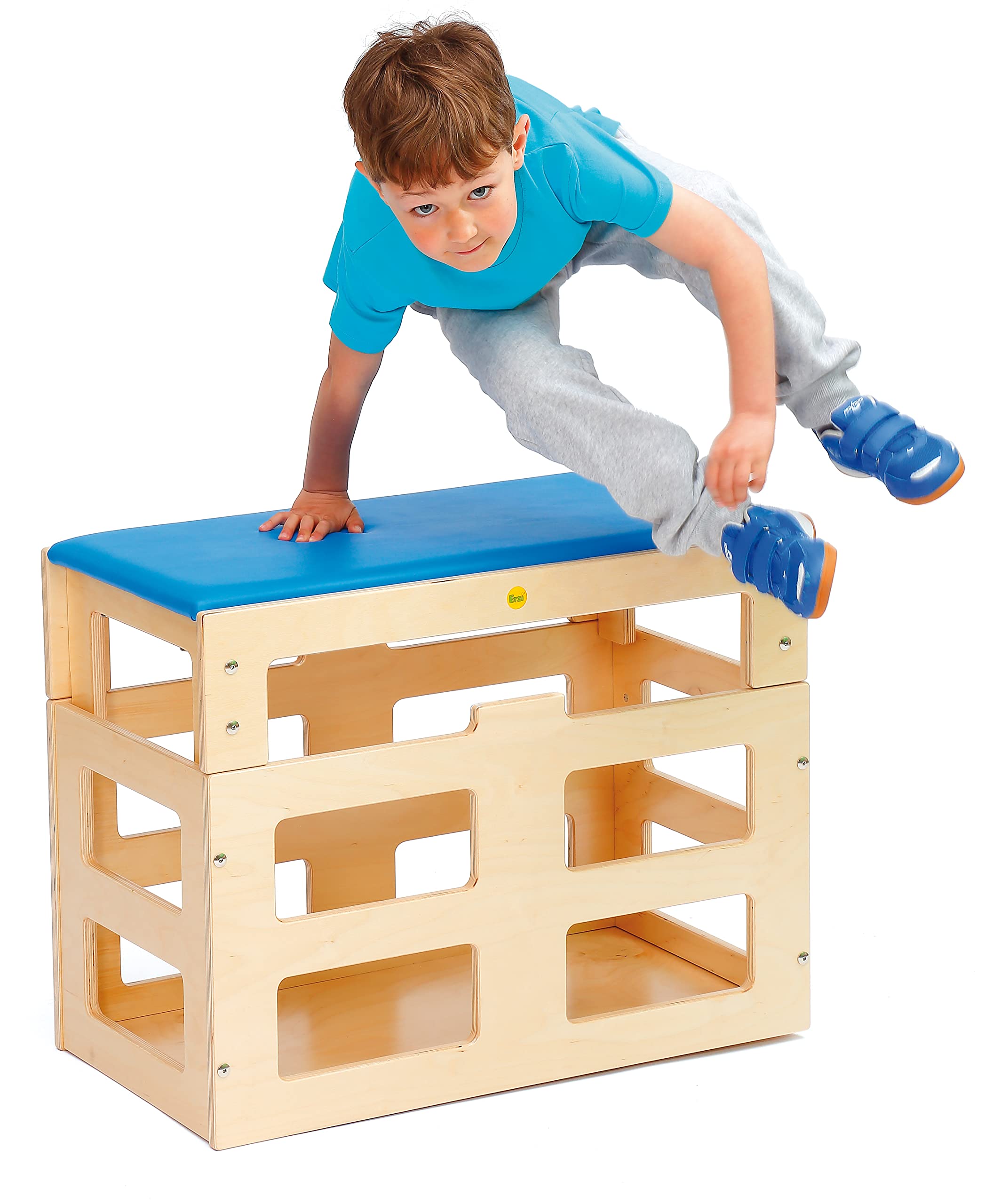 erzi-44484-sportbox-mit-aufsatz-aus-holz-balancierbrett-set-f-r-sport-und-therap image 2