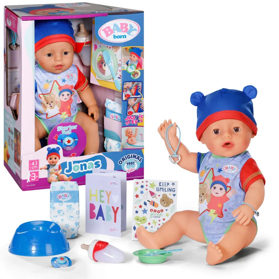 baby-born-jonas-43-cm-jungenpuppe-mit-10-funktionen-und-magischem-teller image 1