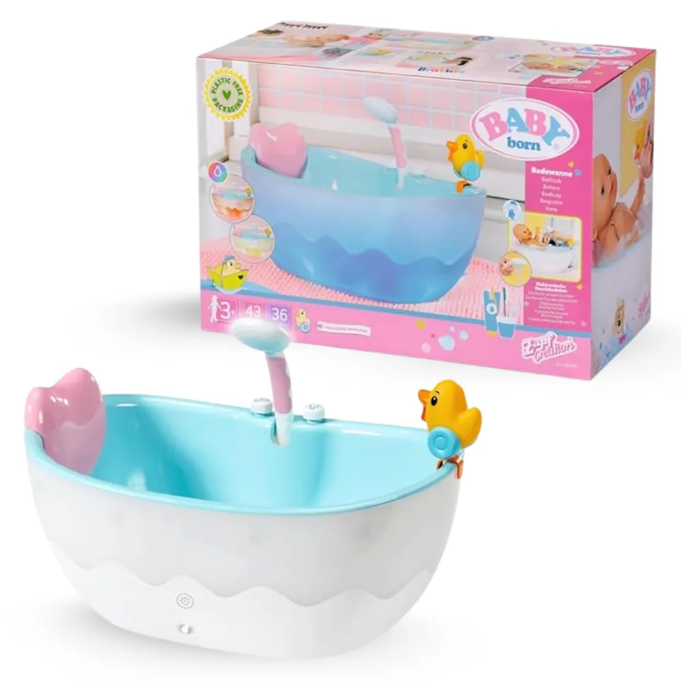 baby-born-badewanne-mit-farbwechsel-dusch-und-soundfunktion-puppenzubeh-r image 1