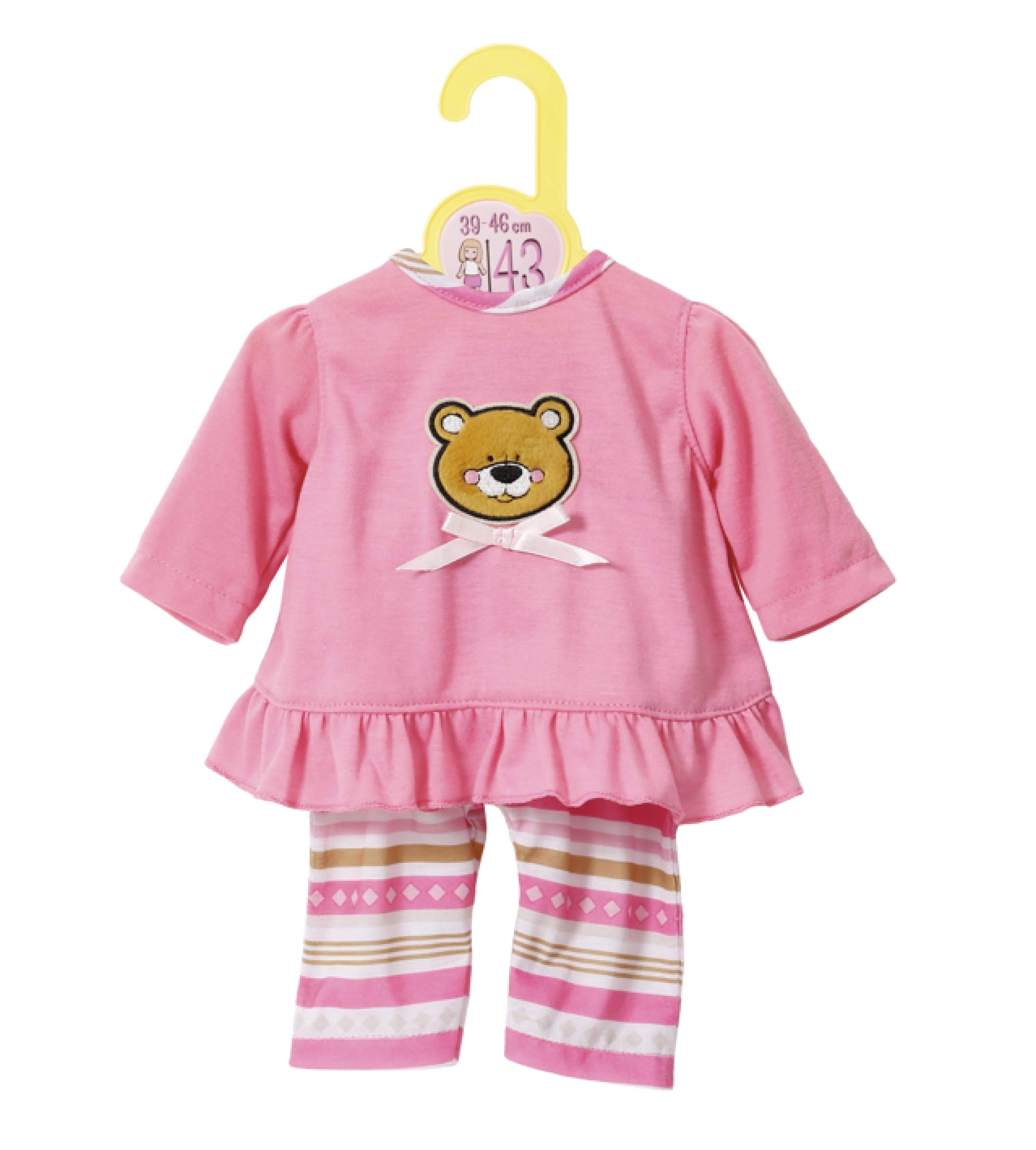 baby-born-dolly-moda-pyjama-39-46-cm-rosa-puppenkleidung-2-teilig image 1