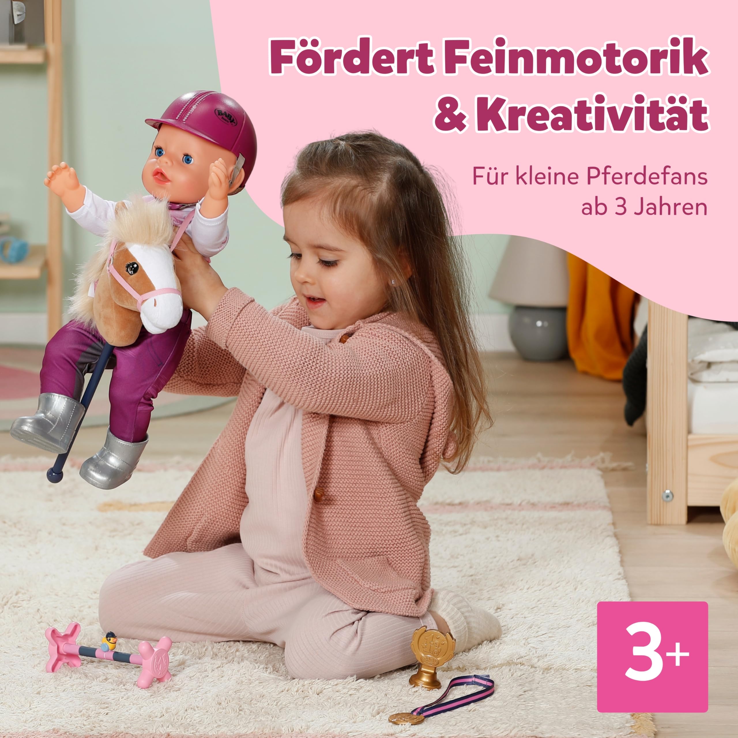 baby-born-hobby-horsing-set-f-r-36-und-43-cm-puppen-mit-steckenpferd image 6