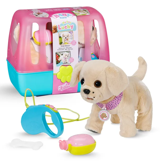 baby-born-mein-hund-lucky-mit-transportbox-interaktives-pl-schtier image 1