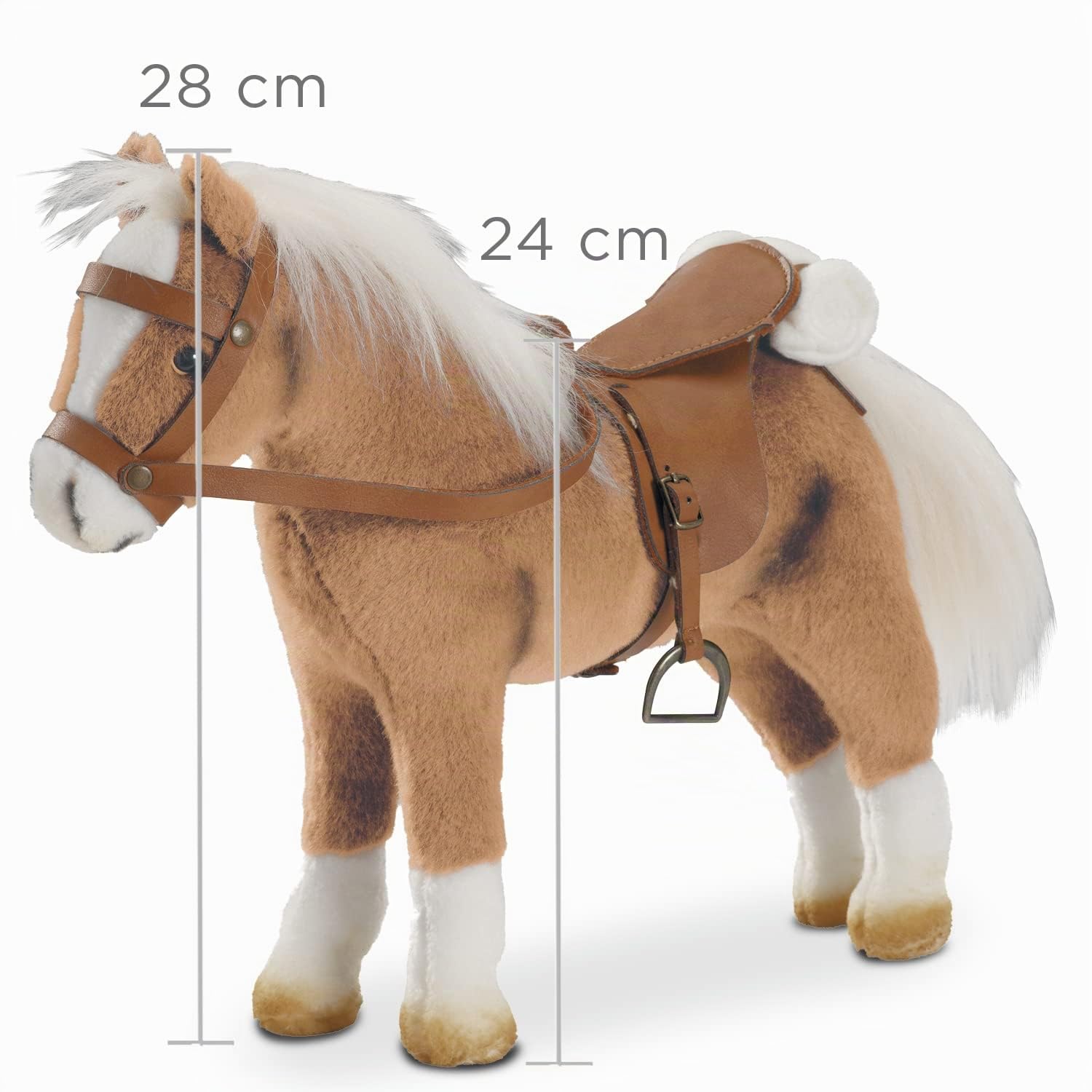 g-tz-haflinger-fritz-pferd-mit-sattel-pl-schpferd-f-r-50-cm-puppen image 2