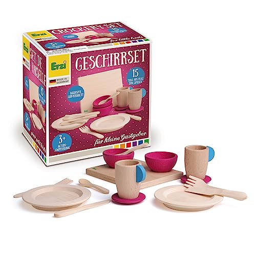 erzi-10679-geschirrset-aus-holz-kaufladen-zubeh-r-15-teilig image 4