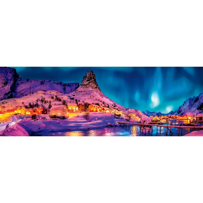 clementoni-colourful-night-over-lofoten-islands-puzzle-1000-teile-panorama image 2