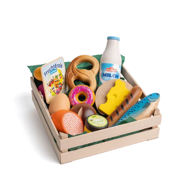 erzi-28220-sortiment-snacks-xl-kaufladenspielzeug-aus-holz-im-korb image 1