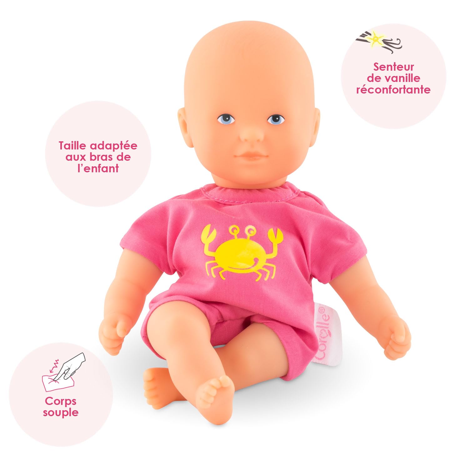 corolle-mon-premier-mini-badepuppe-20cm-pink-mit-seesternprint-und-vanilleduft image 4