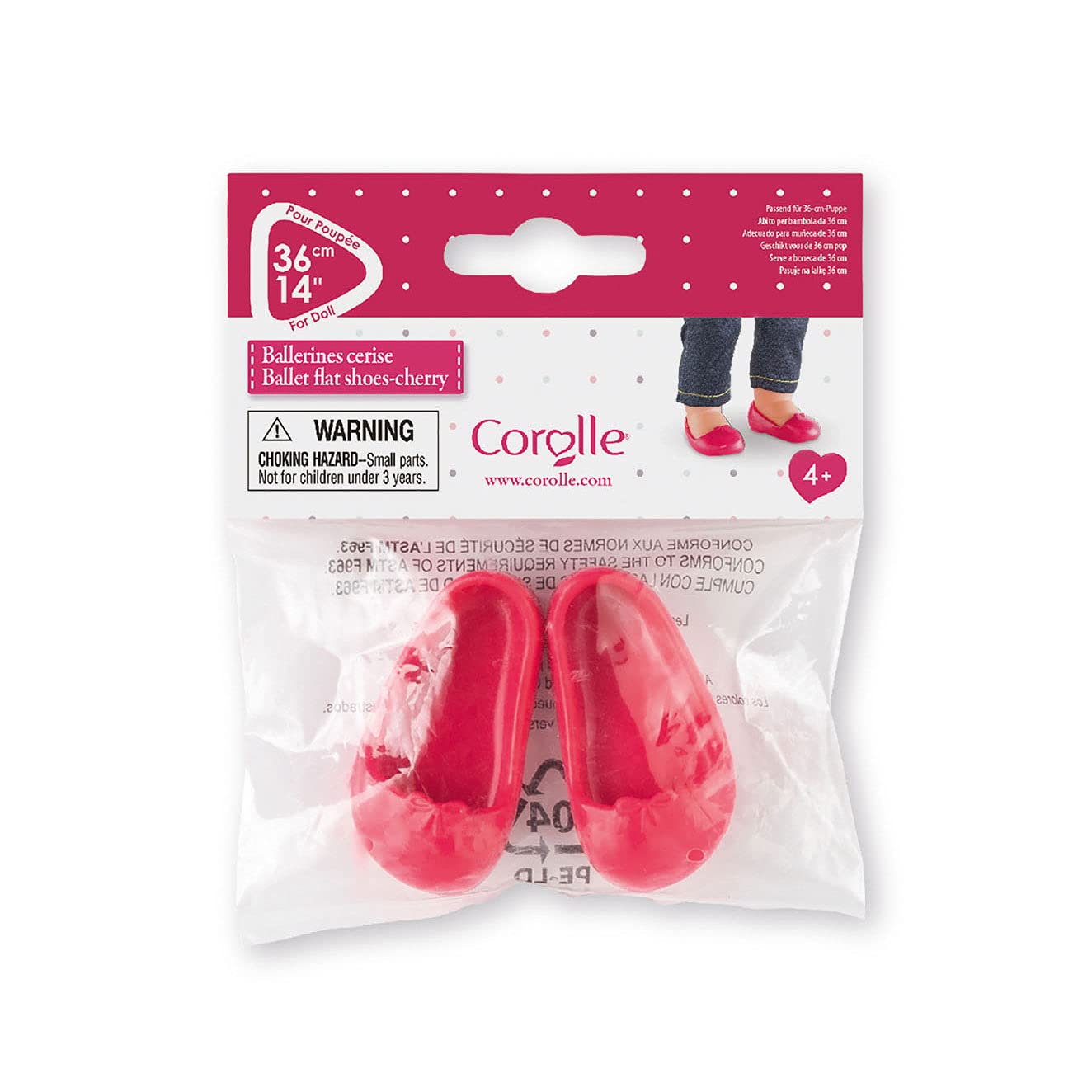 corolle-9000210030-kirschrote-ballerinaschuhe-f-r-36-cm-ma-corolle-puppen image 2