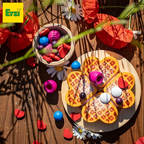 erzi-13265-herzwaffel-zum-teilen-aus-holz-kaufladenspielzeug-4-teile image 6