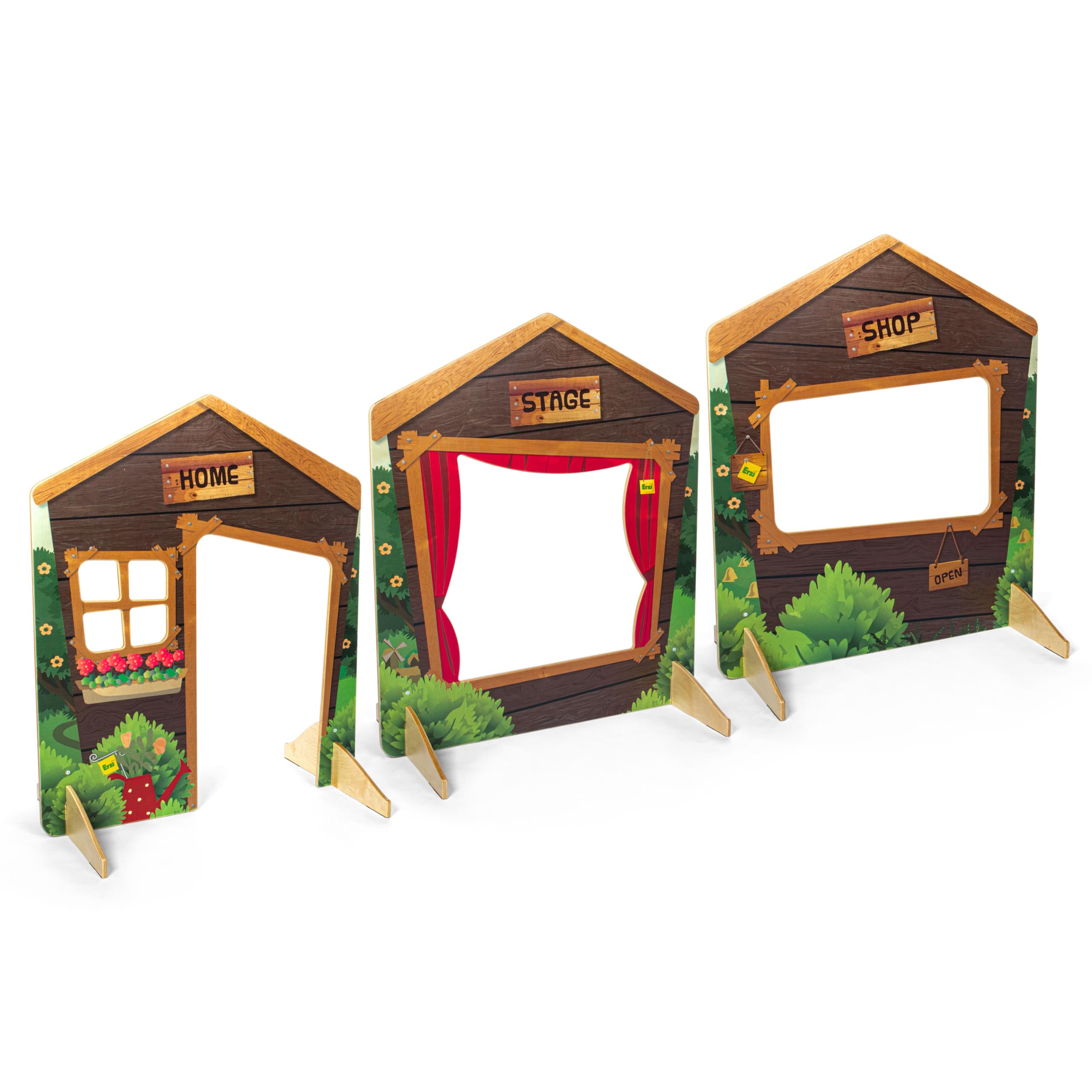 erzi-51214-spielhaus-elemente-bundle-home-shop-stage-aus-holz image 2